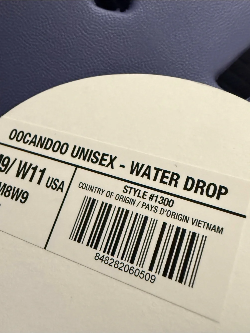 Oofos Oocandoo Recovery Sandals Shoes Water Drop Men’s Size 9 Women’s 11 NWT